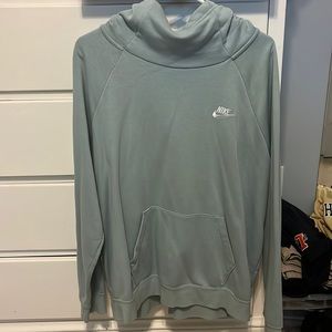 Teal Nike funnel sweatshirt